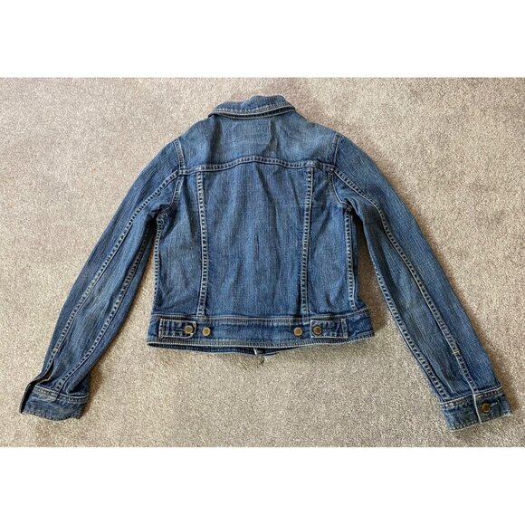 Express Precision Fit Denim Jacket Blue Classic Style Medium - Picture 2 of 11